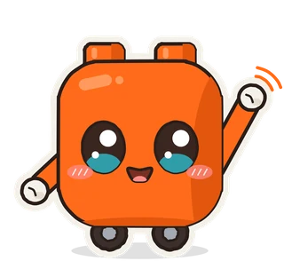 Nubs, the BrickTuned mascot, waving hello