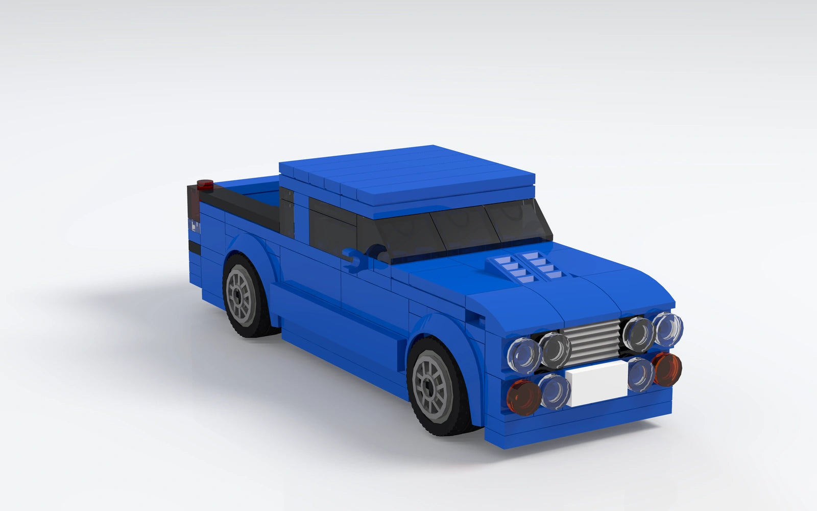 6-wide custom brick-built pickup, 3D render