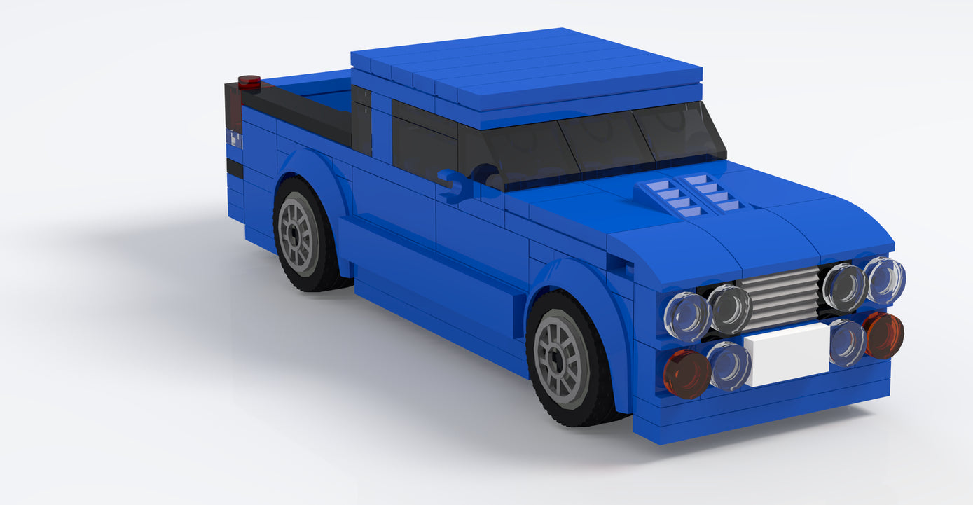 Small custom brick-built pickup, 3D render